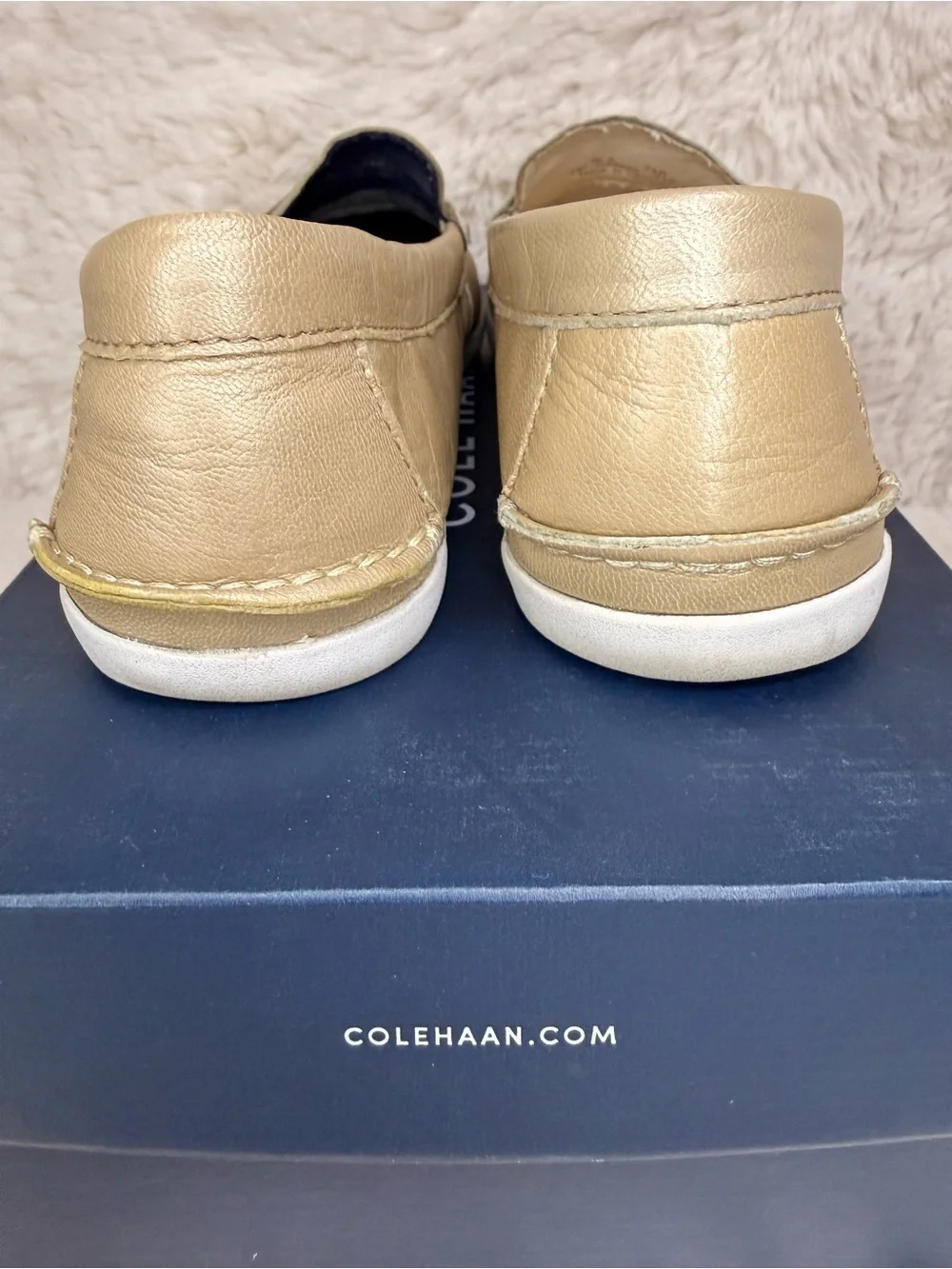 Cole Haan Nantucket‎ Loafers Soft Gold Metallic Leather 7.5B